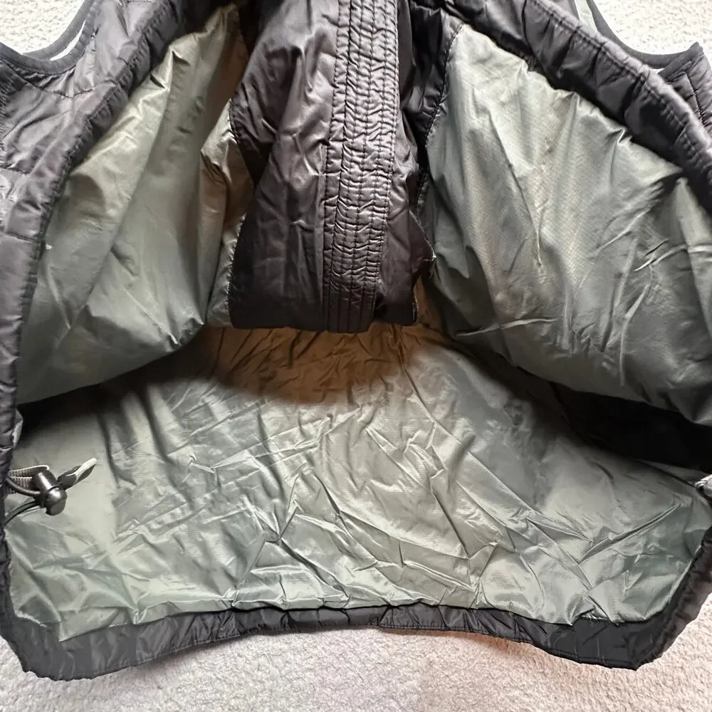 LL Bean 288306 Primaloft Packaway Nylon Vest XXL Tall Insulated Full Zip Black